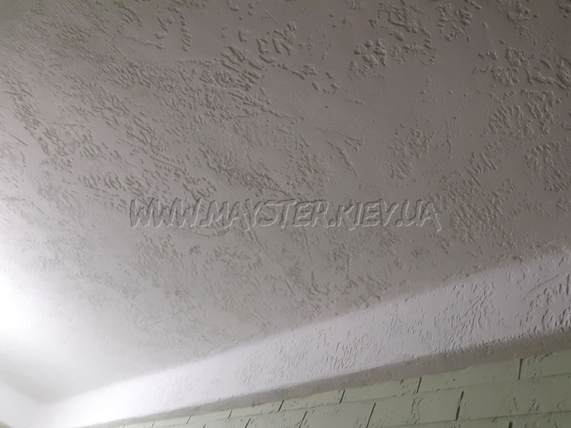 фотография Декоративная штукатурка на потолок из шпаклевки
