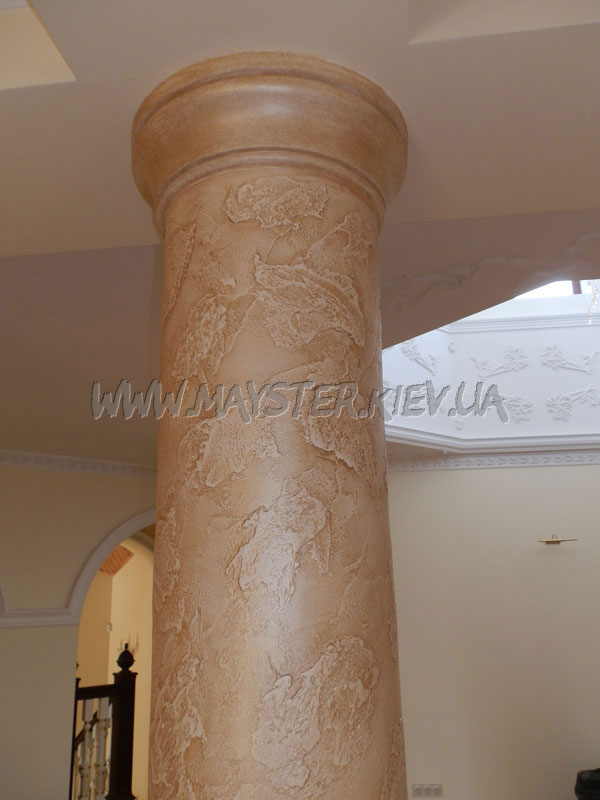 Декорирование колонн марсельским воском