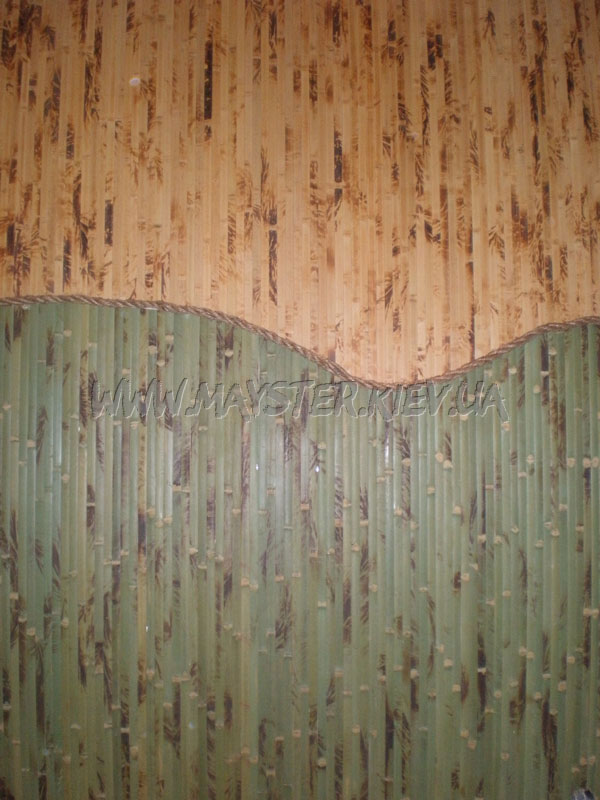 бамбукові шпалери на тканинній основі фото