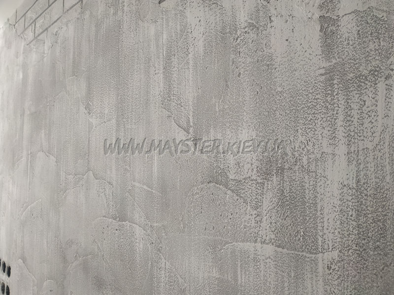 Имитация старой кирпичной стены с полуобвалившейся цементной штукатуркой и обсыпавшейся побелкой